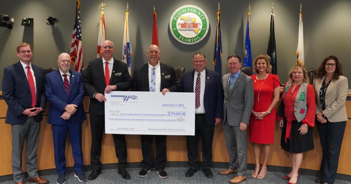 WREC Presents Pasco County Board of County Commissioners their Capital ...