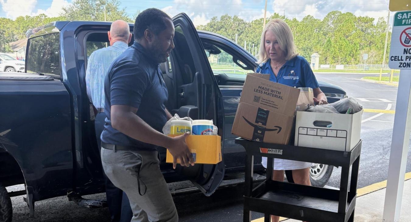 WREC Delivers School Supplies to Quail Hollow Elementary School