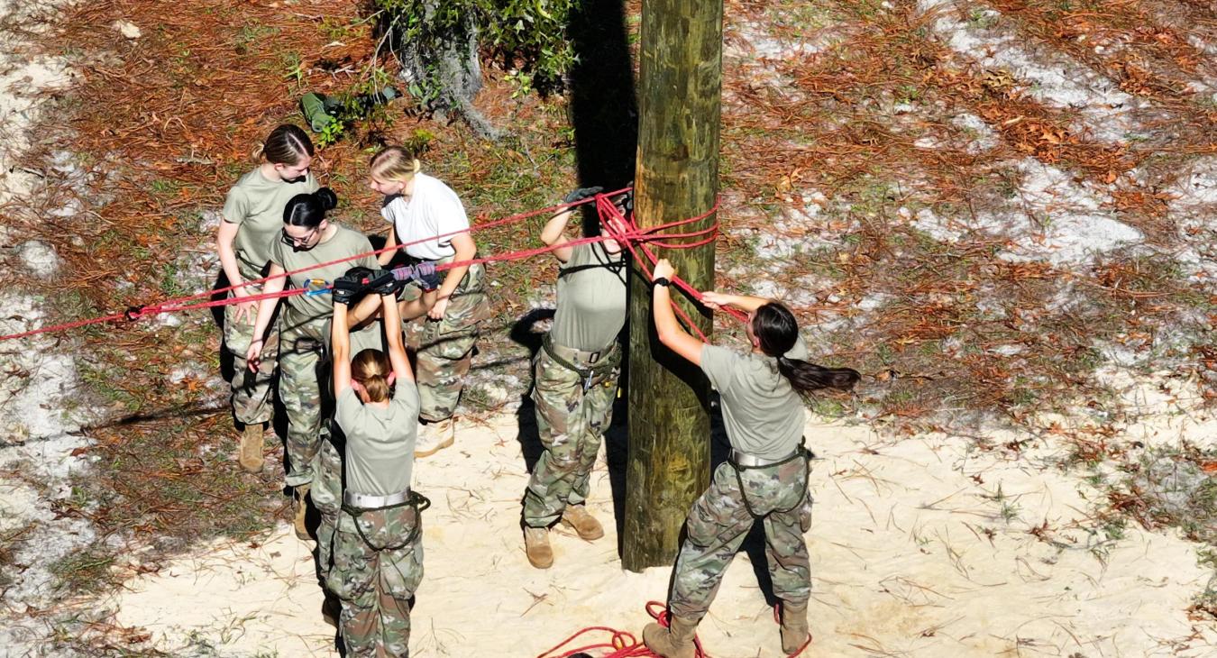 WREC Donates Utility Poles to Lecanto High School's JROTC