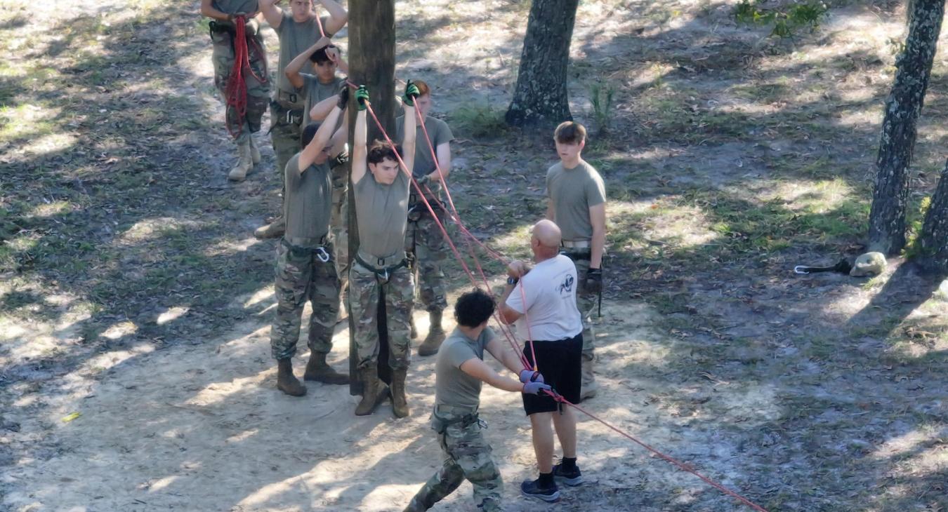 WREC Donates Utility Poles to Lecanto High School's JROTC