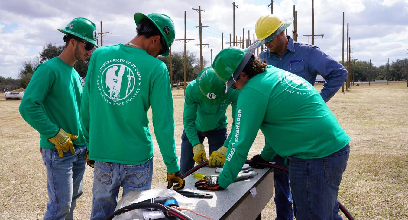 WREC Linemen Instruct at Lake Sumter State College