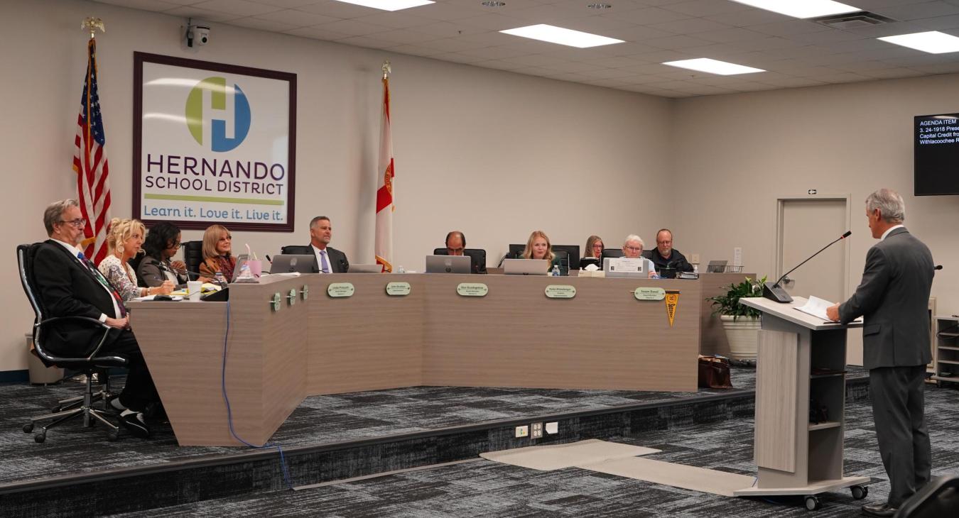 Capital Credits Refund Check Presentation For Hernando County School Board