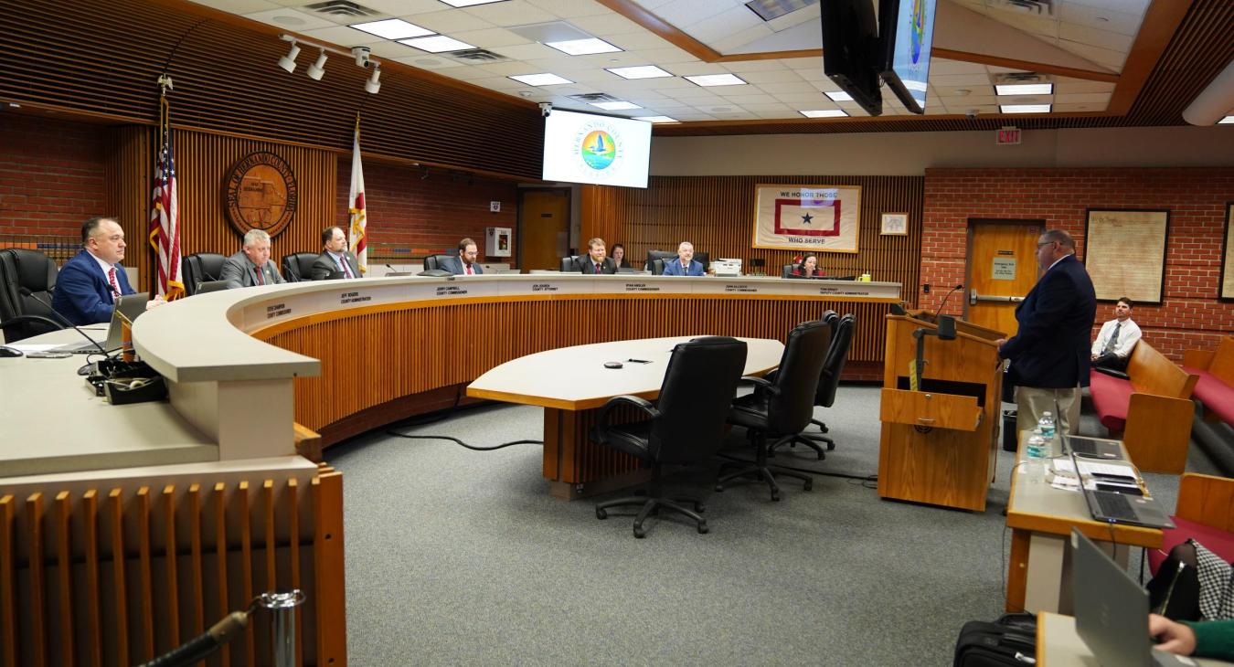 WREC Presents Hernando Board of County Commissioners their Capital Credits check for $113,270.07