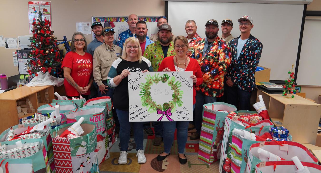 WREC Delivers Angel Tree Gifts to Fox Hollow Elementary School