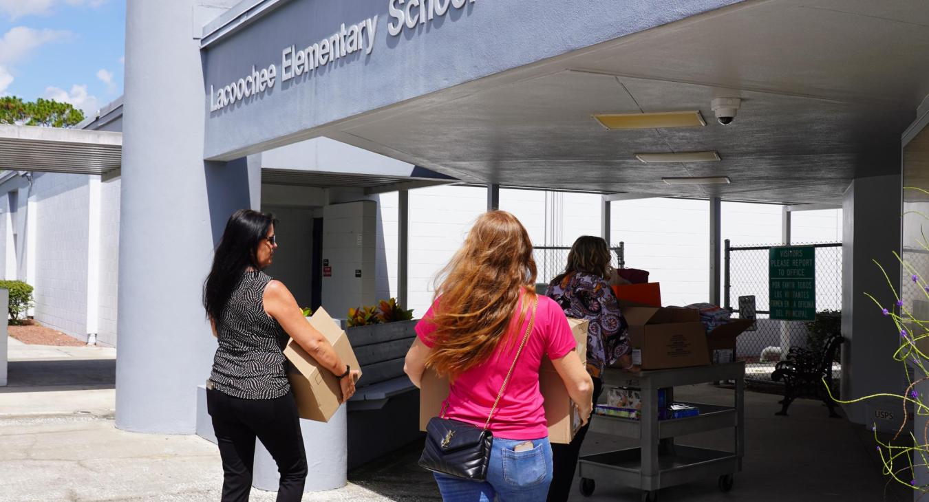 WREC Delivers School Supplies to Lacoochee Elementary School