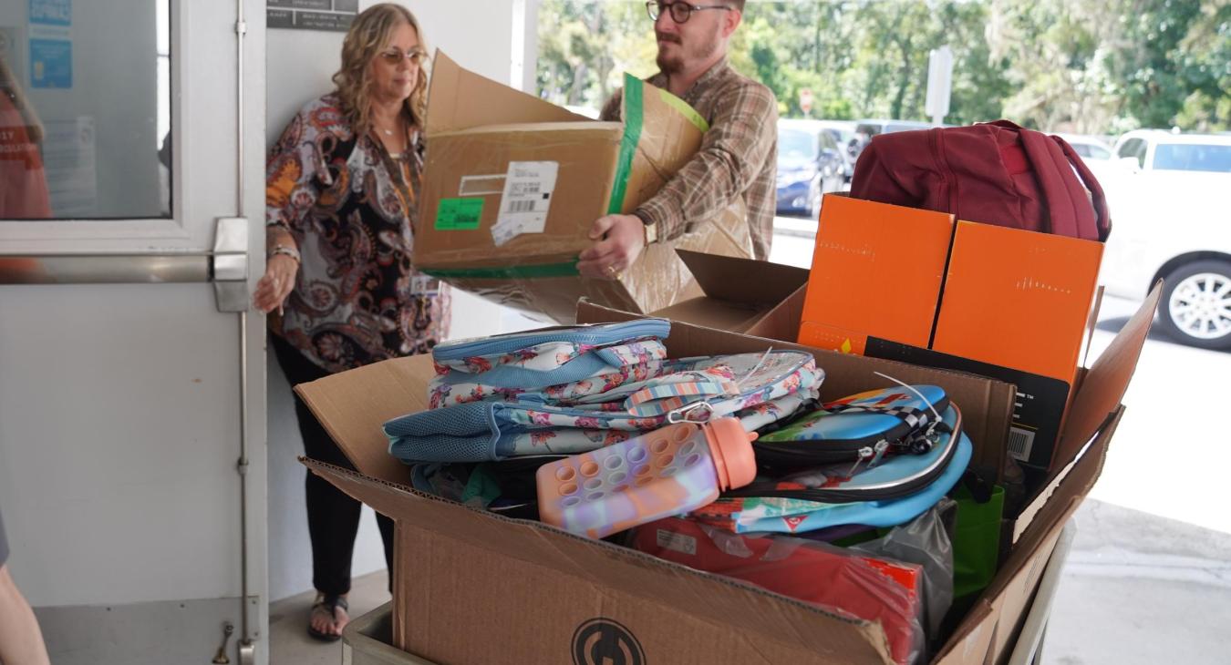 WREC Delivers School Supplies to Lacoochee Elementary School
