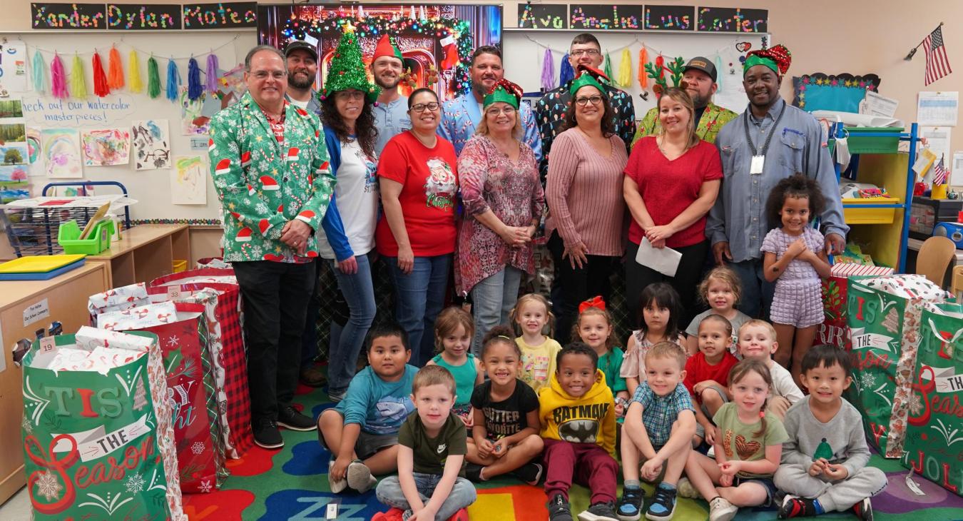 WREC Brings Holiday Cheer to Fox Hollow Elementary