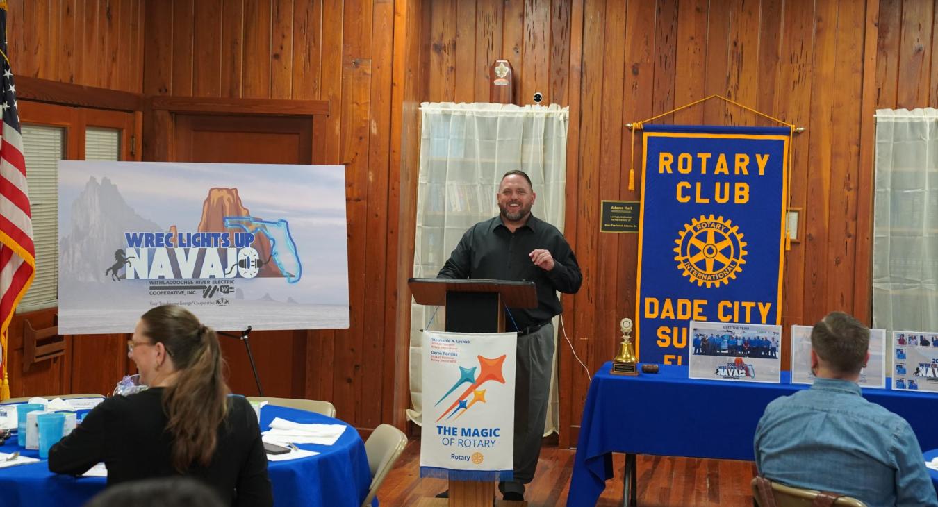 WREC Shares Navajo Nation Electrification Plans at Dade City Rotary