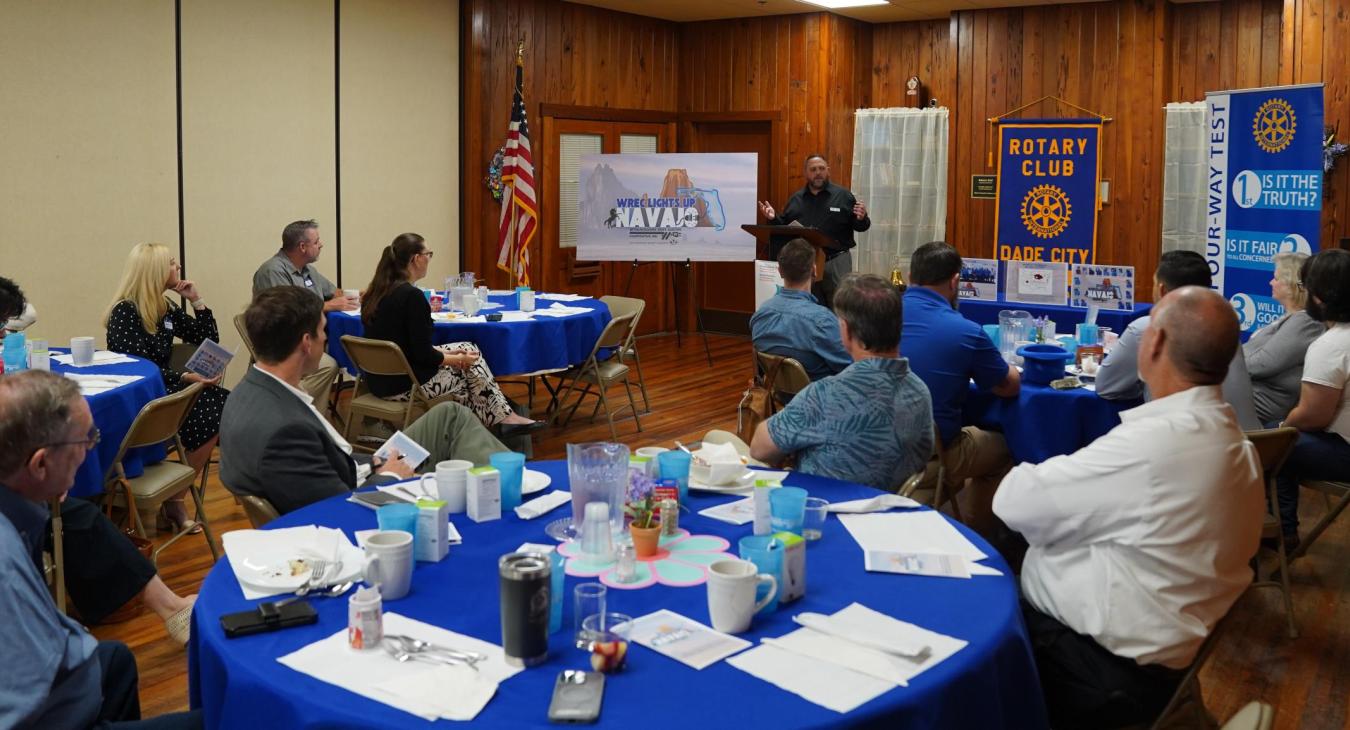 WREC Shares Navajo Nation Electrification Plans at Dade City Rotary