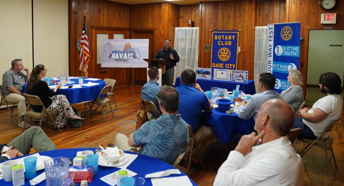 WREC Shares Navajo Nation Electrification Plans at Dade City Rotary
