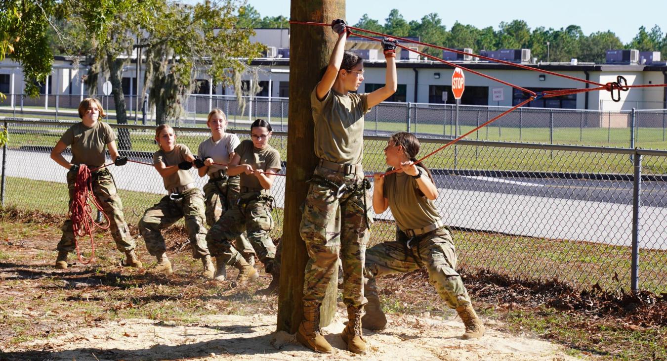 WREC Donates Utility Poles to Lecanto High School's JROTC