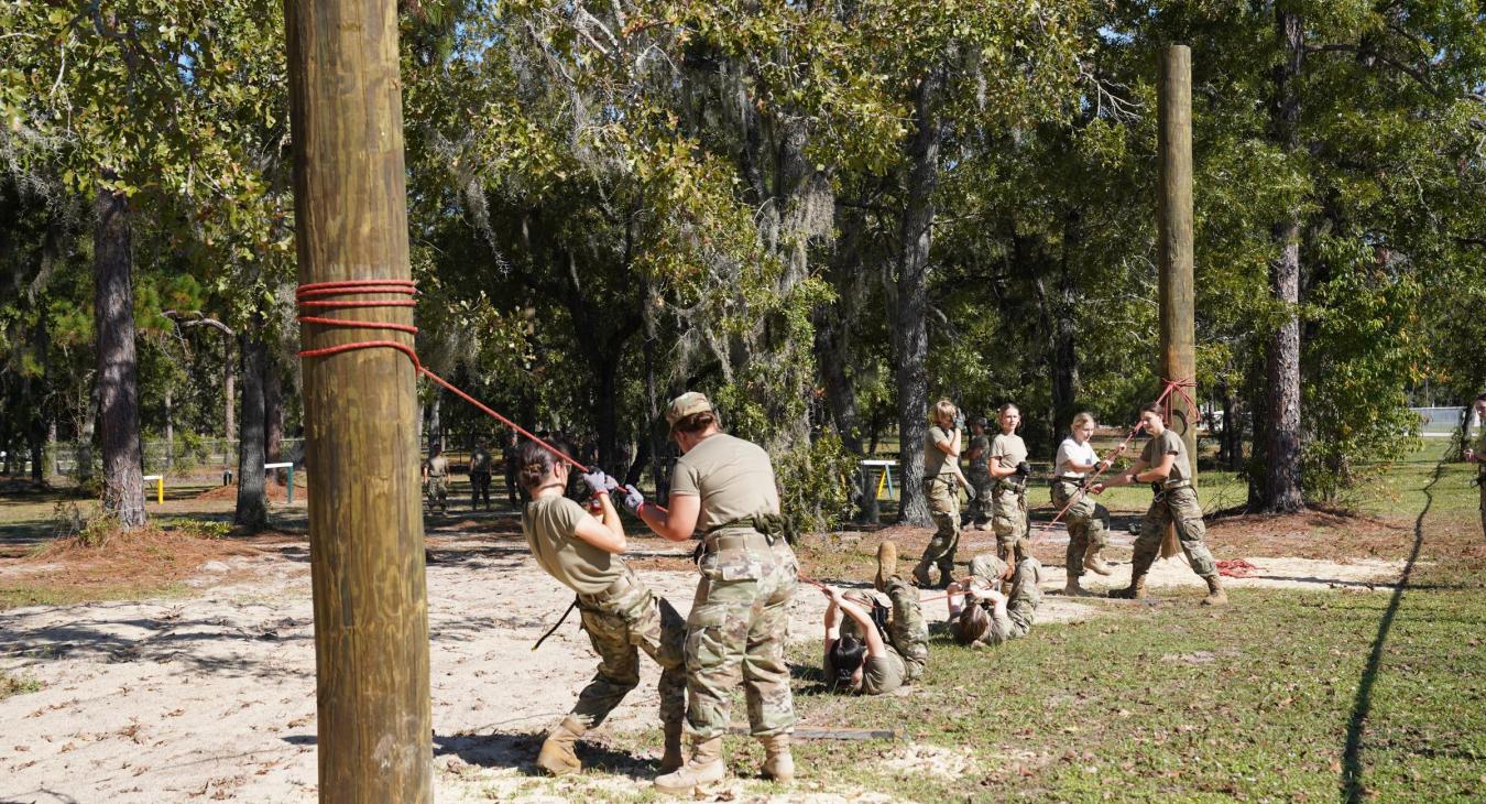 WREC Donates Utility Poles to Lecanto High School's JROTC