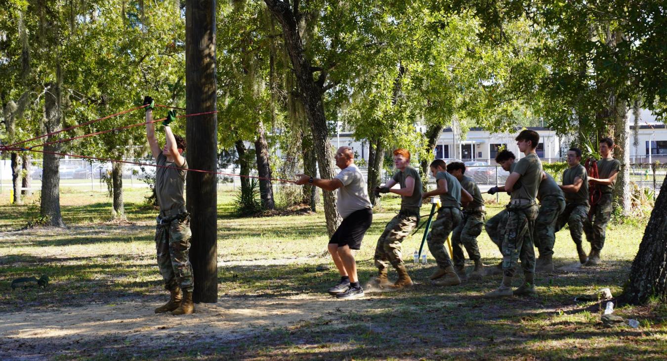 WREC Donates Utility Poles to Lecanto High School's JROTC