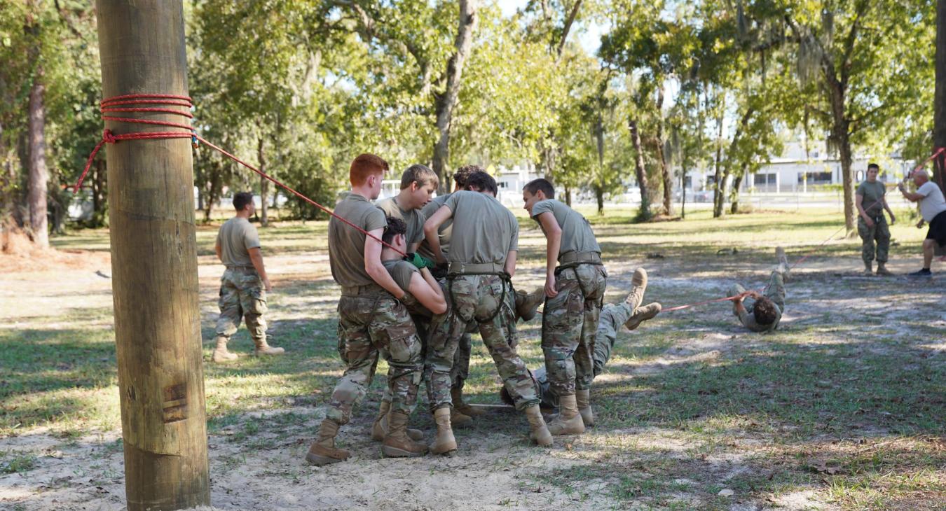 WREC Donates Utility Poles to Lecanto High School's JROTC