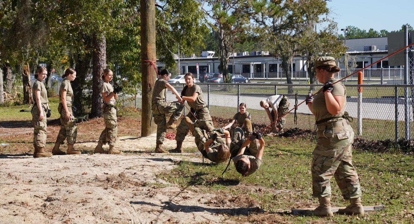 WREC Donates Utility Poles to Lecanto High School's JROTC
