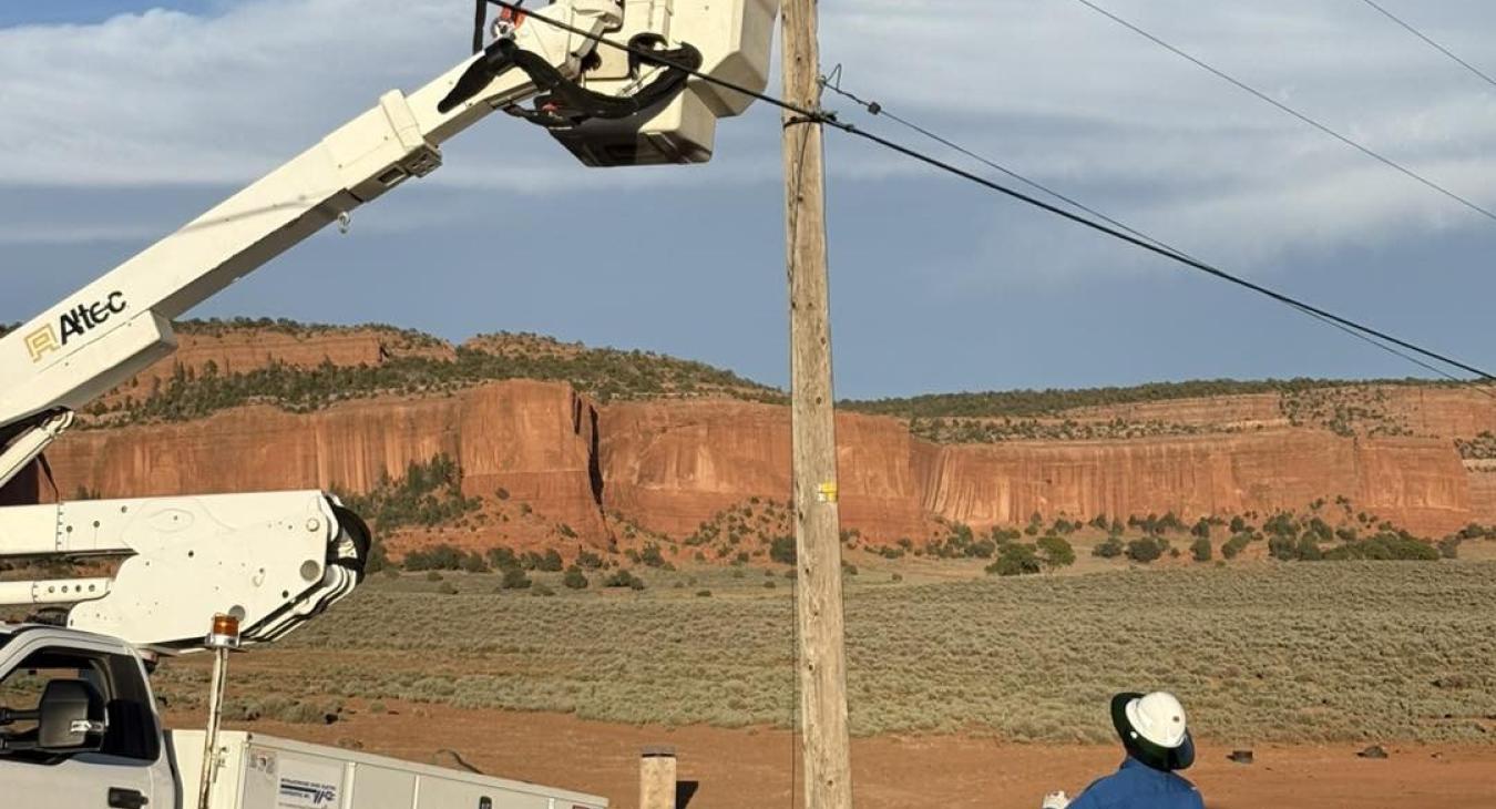 WREC Employees Begin Work on Light Up Navajo Project