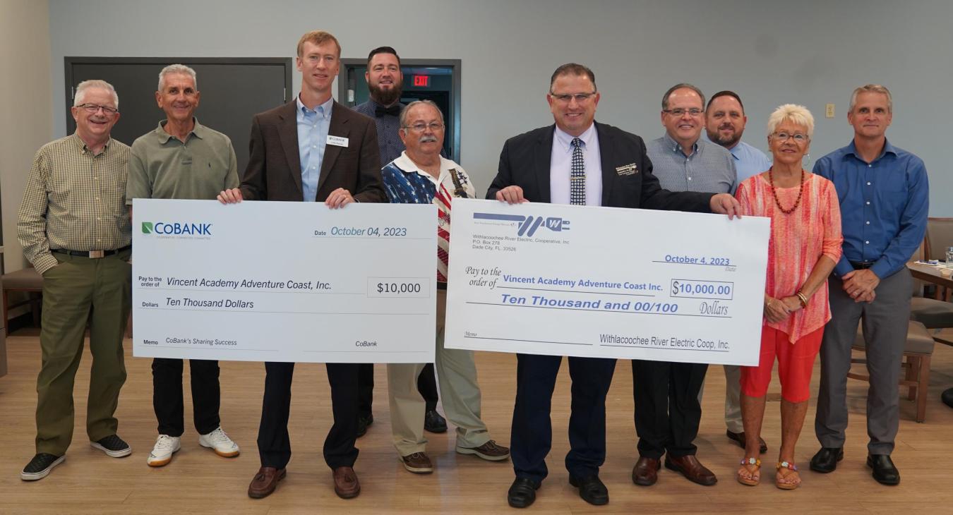 WREC Makes Donation to Vincent Academy Adventure Coast