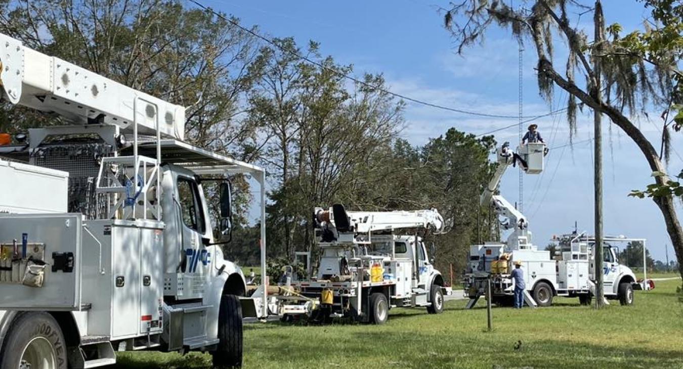 WREC Aids Northern Florida Coops in Power Restoration Withlacoochee