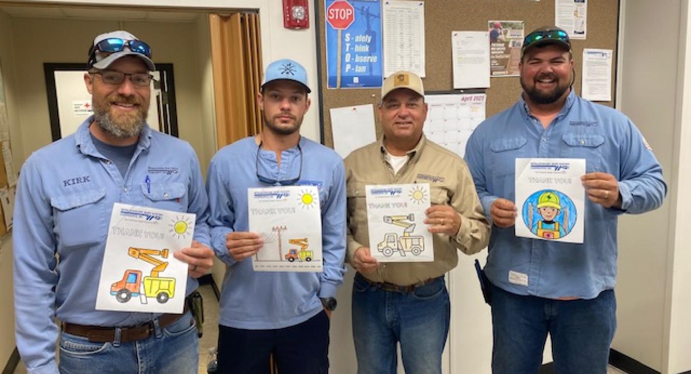 Heartfelt Linemen Appreciation Artwork Brightens Crystal River Office