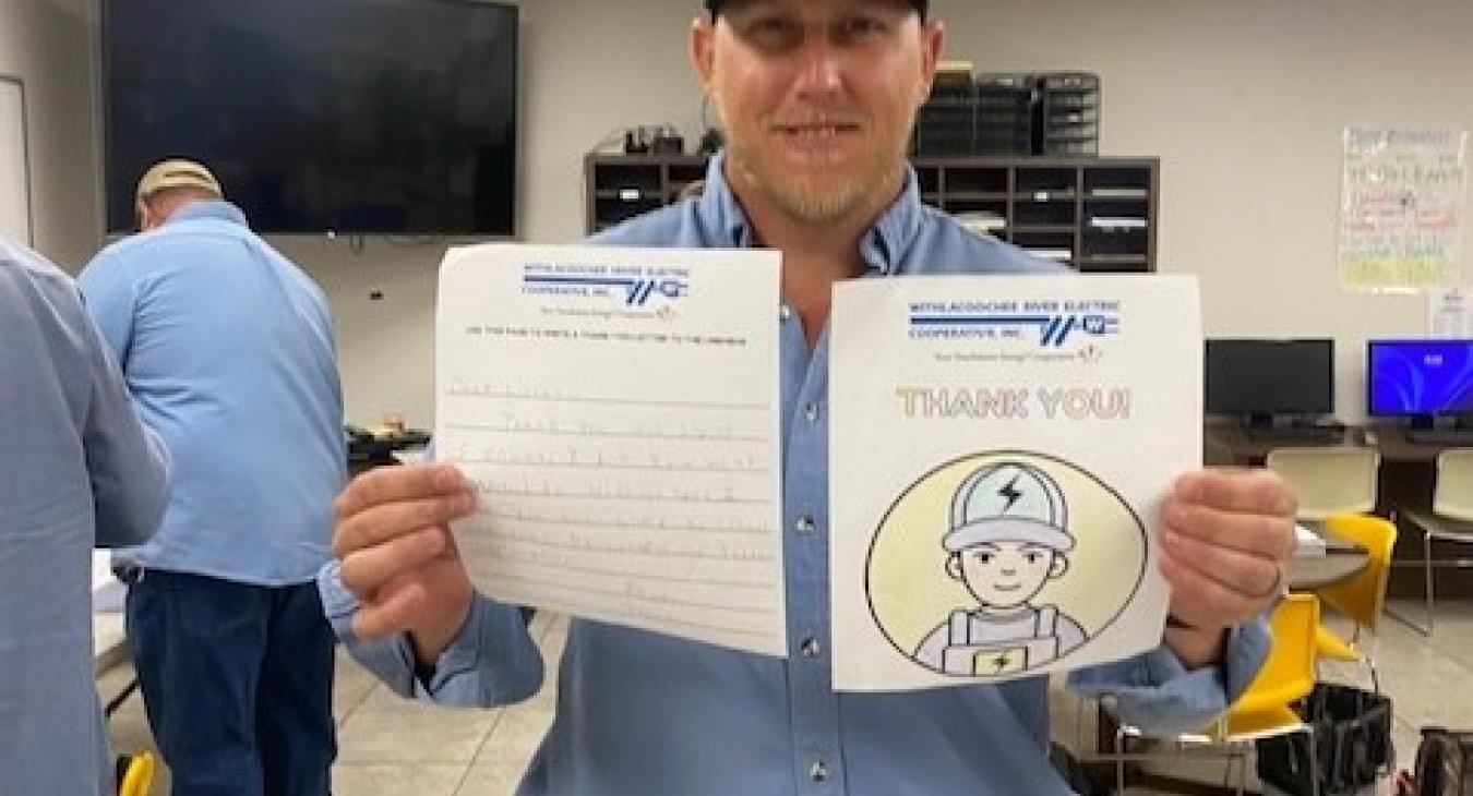 Heartfelt Linemen Appreciation Artwork Brightens Crystal River Office