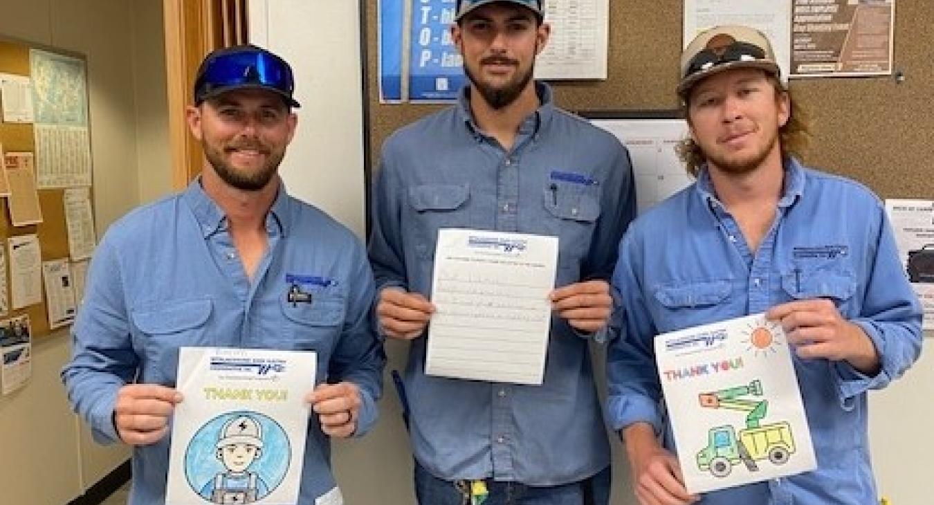 Heartfelt Linemen Appreciation Artwork Brightens Crystal River Office