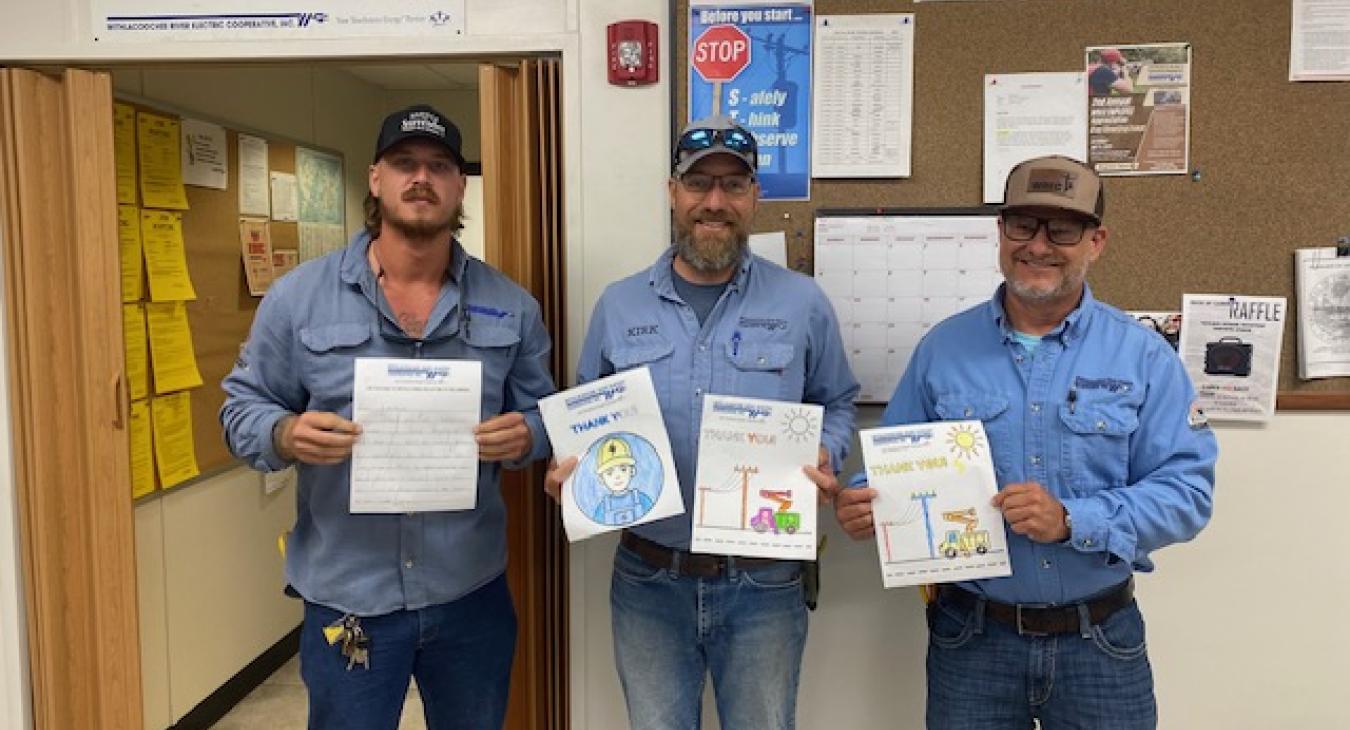 Heartfelt Linemen Appreciation Artwork Brightens Crystal River Office